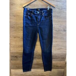 Paige Skyline Skinny Jeans Blue Dark Wash Stretchy Denim Women's Size 32